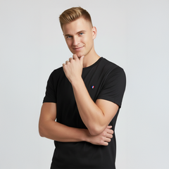 COAT OF ARMS CREW BLACK T SHIRT