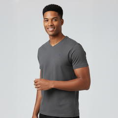 ARTHUR V-NECK DARK GREY T SHIRT