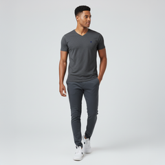 ARTHUR V-NECK DARK GREY T SHIRT