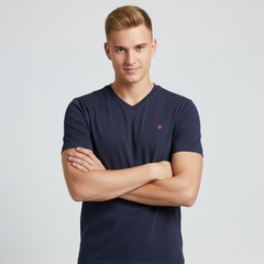 ARTHUR V-NECK NAVY T SHIRT