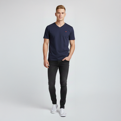 ARTHUR V-NECK NAVY T SHIRT