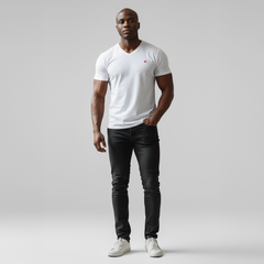 ARTHUR V-NECK WHITE T SHIRT