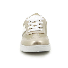 FLASH LACE UP SNEAKER GOLD WHITE