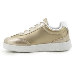 FLASH LACE UP SNEAKER GOLD WHITE