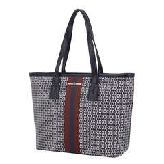 Mikayla Tote Navy Red