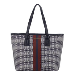 Mikayla Tote Navy Red