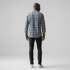 PC172 NAVY PLAID LONG SLEEVE SHIRT